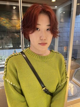 ショートパーマ×ブラッドオレンジ