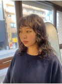 クシュっとハードめくせ毛パーマ