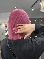 ビビバイマグ(bivi by Mag) 春カラー◎ビビットピンクケアブリーチボブ/透明感×イメチェン