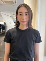 マカロニコースト(macaroni coast)&nbsp;前髪なし長めボブ外ハネミディアム