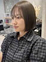 ラミエバイメルト 下北沢(lamie by melt)&nbsp;花田切りっぱなしボブオリーブベージュ下北沢レイヤーカット韓国