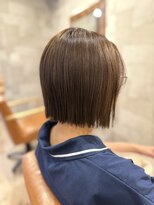 ヘアサロン アプリ(hair salon APPLI) 秋の透明感ベージュ×切りっぱなしミニボブ◎