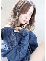 ヘアアンドメイク シークネクスト(HAIR&MAKE SeeK NEXT) 【SeeK NEXT】フェザーバング　オリーブグレージュ