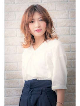 ソア 武蔵小杉(SOAR) オリーブカラー＆ハイライトカラーの小顔セミウェットウェーブ