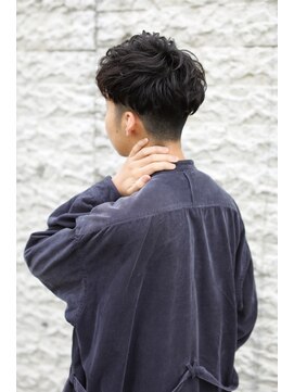 アクア ヘア いわき四ツ倉駅店(akua hair) ツーブロックパーマ透明感暗髪黒髪20代30代バーバーカット