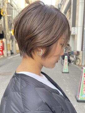 ロータス(Lotus) 匠の束間ショートボブ精密カット担当カタダ【堀江】