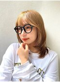 韓国式ウルフカット×ブロンド