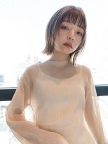 ヌーディーカラー/サラツヤロング/ふんわりミディアム/小顔ヘア