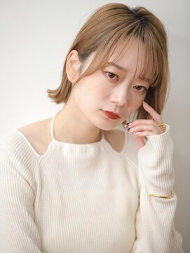 ショコラ ナンバ(Chocolat NAMBA) #切りっぱなしボブ #外ハネボブ #チェリーブラウン