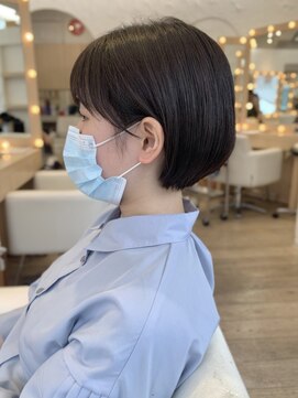 エレノア 渋谷公園通り店(Eleanor) アッシュブラウンカラー×まるみボブ