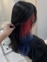 シダ(sida SAIIN) 【西村】個性インナーカラーピンク&ブルー