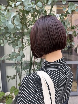 スエード(suede) 【suede】レッドブラウンxミニボブ