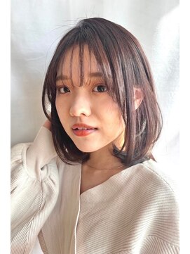 レセ 南柏店(Laissez) 長めボブ/シースルーバング/ワンカール/透明感カラー/オトナ女子