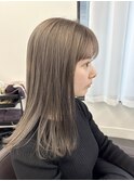 透け感ベージュ/エモージュ/グレージュ/イメチェンヘアー
