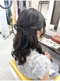ハーフアップ