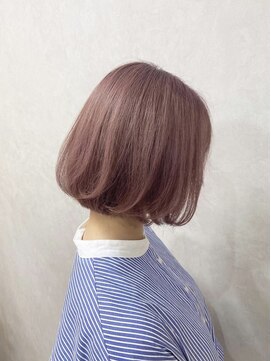 テーラヘアー つくば研究学園店(TELA HAIR) ミルクティーピンクベージュ×ワンカールボブ【つくば研究学園】