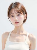 ショートボブミニウルフチェリーブラウン20代30代40代50代
