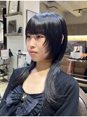 ロングウルフ/レイヤーウルフカット/顔まわりレイヤーカット