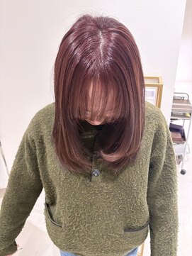 コト 福井大和田店(coto) ボルドーピンク/暖色カラー/ブリーチなしダブルカラー/福井/