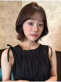 ◆しなる ダークパープル/ボブ/ブリーチなし/オリーブベージュ38