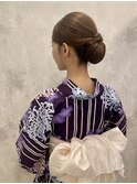 タイトシニヨン/浴衣ヘア/着物ヘア／シニヨンヘア