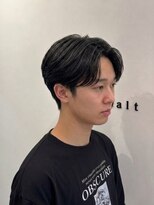 ウォルト(walt)&nbsp;栄 メンズ 毛流れセンターパート ツヤ黒髪