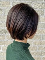トップヘアーラウンジ 知立(TOP HAIR Lounge)&nbsp;知立大人丸みショートボブチョコレートブラウン艶髪30代40代50代