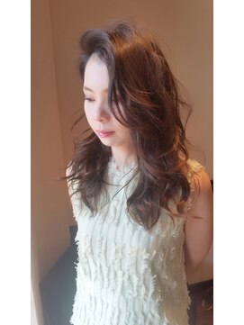 ヘアラウンジ ビジュー(hair Lounge Bijou) かきあげバングラベンダーグレージュ