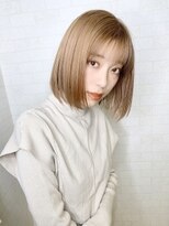 アルマヘア(Alma hair) フェザーバングぱっつんボブ☆ハイトーン