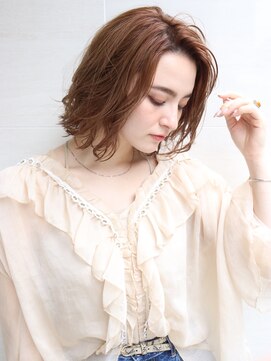 オーロ(ORO) 透明感☆大人レイヤーダークアッシュシアーカラーセミディカール