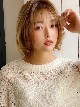 アグ ヘアー クーヴェル 泉大津店(Agu hair couver) 《Agu hair》大人かわいい ショートヘア シースルーバング