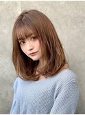 大人可愛い　ワンカールボブ　上品フォルムの大人ミディアム