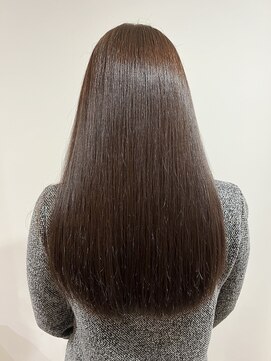 アオゾラヘアーカミノウラ(AOZORA HAIR kaminoura) ナチュラルブラウン 髪質改善ストレート 美髪 スタイリング簡単