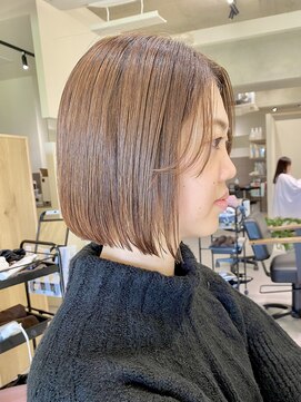 フイ(HUI) 小顔補正立体カット×ナチュラル丸みボブ 10代20代30代40代50代