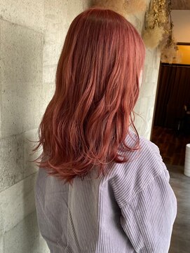 ミルヘアデザイン(mil hair design) ダブルカラーピンクベージュベージュカラーケアブリーチレイヤー