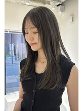 ニール(Neelu) 【Neelu_rie】ブリーチなしWカラーで作るオリーブグレージュ