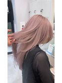 パープルアッシュ/ハイトーンロング/表参道ブリーチ・グレージュ
