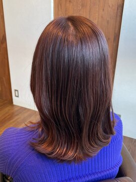 シェール(cher) くびれミディ/外はねミディ/ブラウンカラー