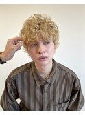 スペインカール風メンズマッシュウルフ