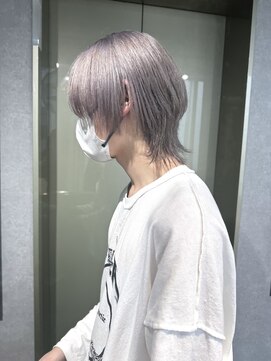 リラス 博多(rilas) ウルフカット　ダブルカラー　シルバーベージュ