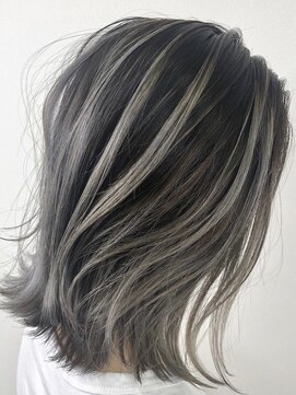 マーシュ 梅田(marshu) 【バレイヤージュカラー】グレージュ×シャドールーツ