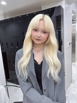 ラピス 渋谷本店(Lapis) ブロンド/シールエクステ/ホワイトグレージュ/ミニウルフ