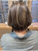 ハイライトの相性ばっちりなショートボブデザイン！