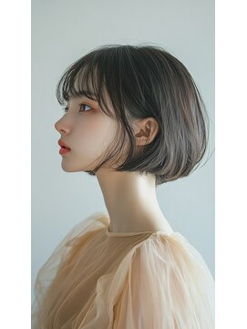 ノイエ 原宿 北参道(NoIE) 丸みボブ【レイヤー,ボブ,髪質改善カラー,縮毛矯正,原宿】