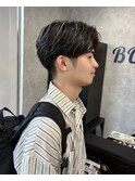 センターパート×メッシュ