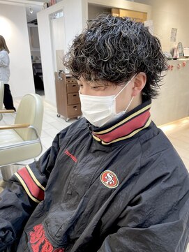 キャンバス バイ ネオリーブ 横浜西口(Canvas by neo.) 横浜★メンズウルフの波巻きスパイラルパーマ