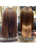 美髪矯正でハイダメージ毛もしっかり強化しながら美しいツヤ髪へ