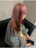 17420全頭ブリーチリバタフライカットヨシンモリバーガンディ