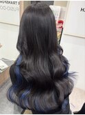 アッシュブラック×ブルーインナー