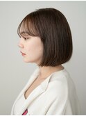 札幌/髪質改善/艶感♪シースルーバング×切りっぱなしボブ
